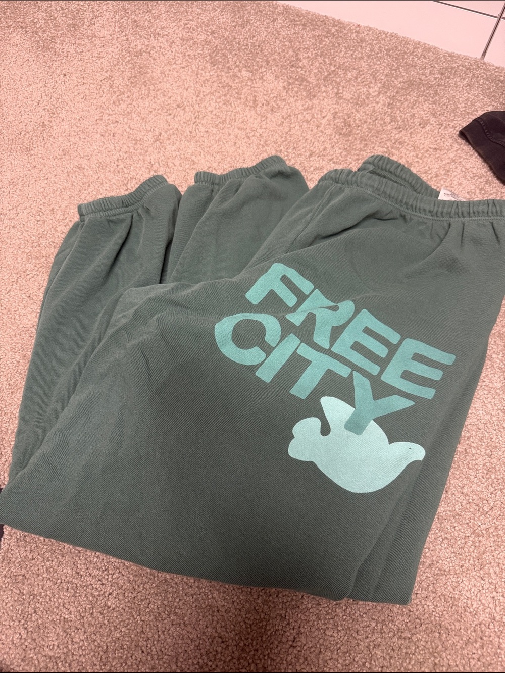 freecity Kids Teal Green Logo Sweatpants